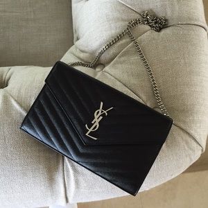 Saint Laurent Monogram Chain Wallet
